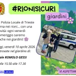 #RioniSicuri si rafforza: la Polizia Locale arriva anche nei giardini