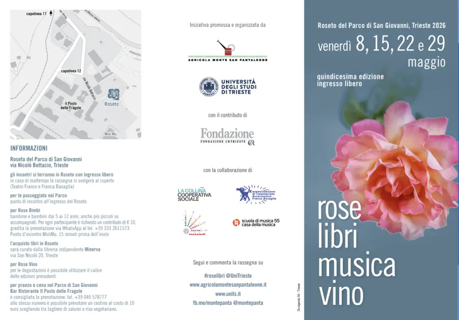 Trieste, torna “Rose Libri Musica Vino”: al via l’edizione 2026