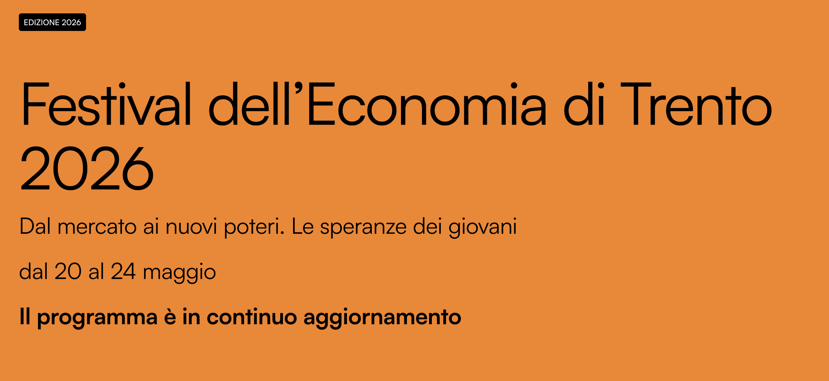 Festival dell’Economia di Trento, al via la 21esima edizione con oltre 700 ospiti